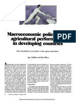 Macroeeonomic Policies and Agricultural Performance in Developing Countries