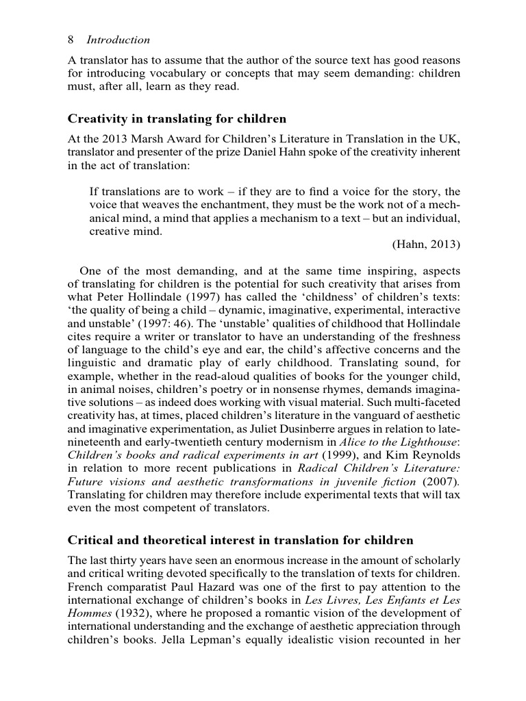 Creativity in Translating For Children | PDF