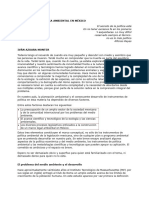 Planeacion de La Politica Ambiental en Mexico - 1