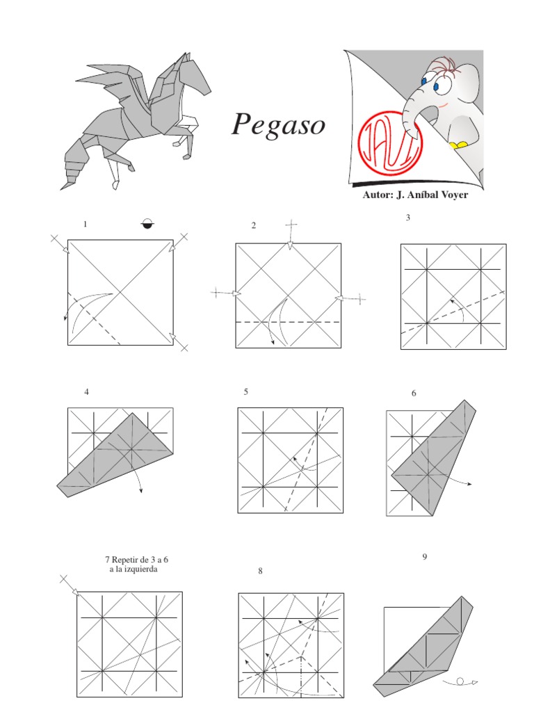 Лошадка оригами для детей схема