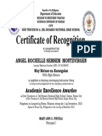 Certificate of Recognition