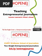 Download Teaching Entrepreneurial Journalism Lessons from CUNYJ by Jeremy Caplan SN70671367 doc pdf
