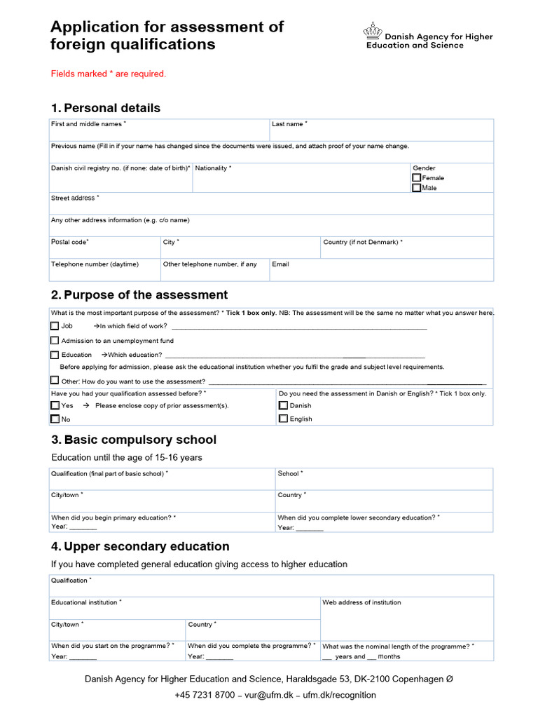 Application for Qualification Assessment | PDF | Thesis | Vocational ...
