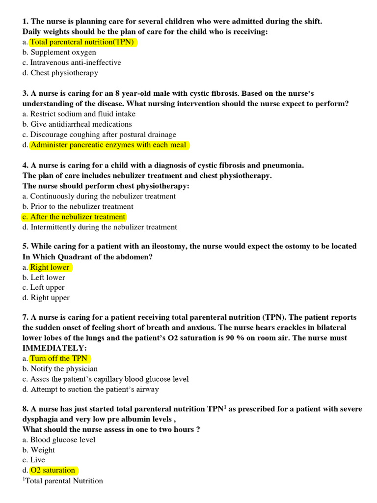 Prometric Nurse 4 Pdf Surgery Asthma