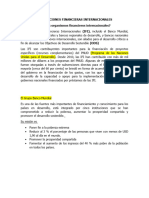 Instituciones Financieras Internacionales.