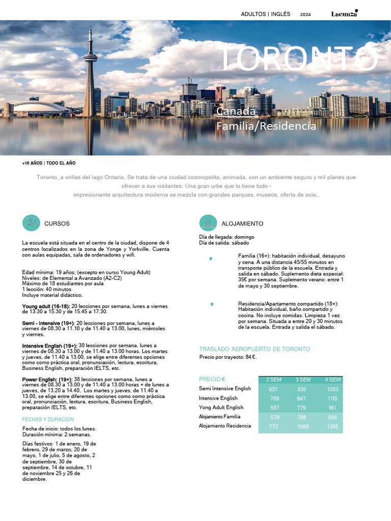 Cursos de Inglés para Adultos en Toronto | PDF