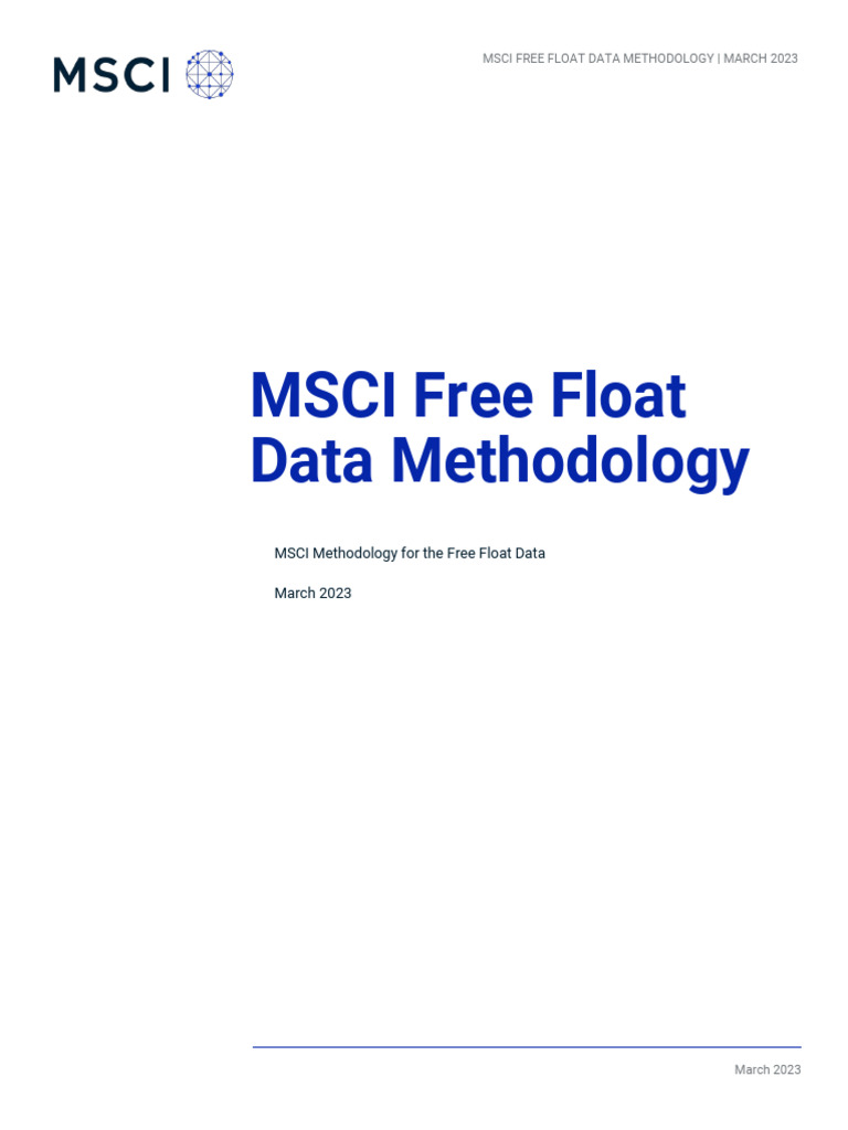 MSCI Free Float Data Methodology 2023 | PDF | Securities (Finance ...