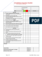 Electrical Installations Inspection Check List