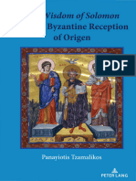 The and The Byzantine Reception Oforigen: Wisdom of Solomon