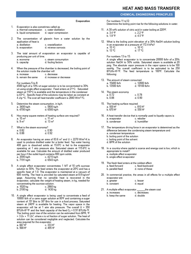 2.8 Heat and Mass Transfer | PDF | Crystallization | Humidity