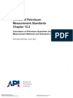 API 12.2 Calculation of Petroleum Quantities Using Dynamic Second Edition, July 2021