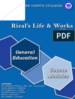 Rizal Life and Works Module