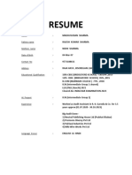 Resume - Madhusudan Rajendra Ji