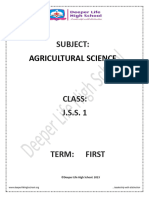 2023 Agric. Science JS 1 1ST Term E-Note