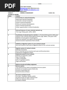 SS1 1ST Term Animal Husbandry E-Note