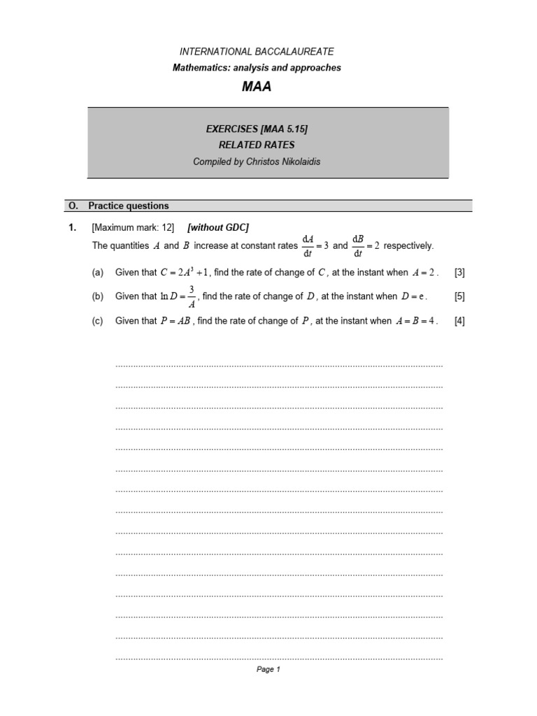  maa 5 15 related rates pdf speed metrology