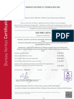Certificate ISO 9001-2015 - Innova