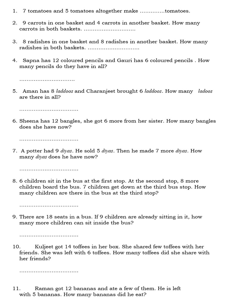 Grade 3 Math Word Problems | PDF