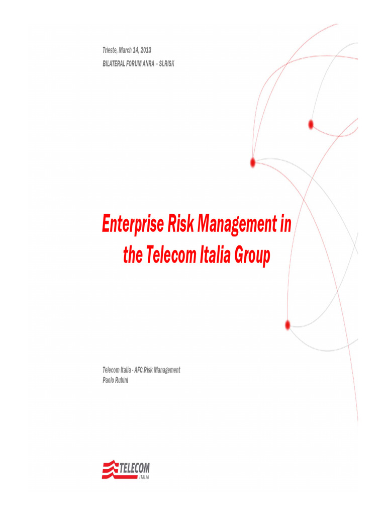 Telecom Italia Risk Management Guide | PDF | Risk | Risk Management