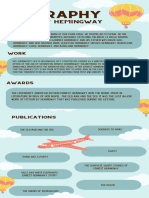 Yellow Blue Pink Soft Illustrative English Biography Infographic