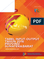 Tabel Input - Output Tahun 2016 Provinsi Sumatera Barat Tahun Anggaran 2021