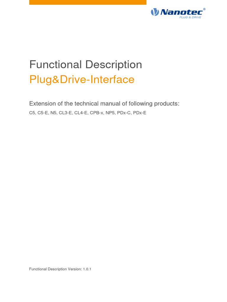 Functional-Description Plug Drive-Interface V1.0.1 | PDF | Computer ...