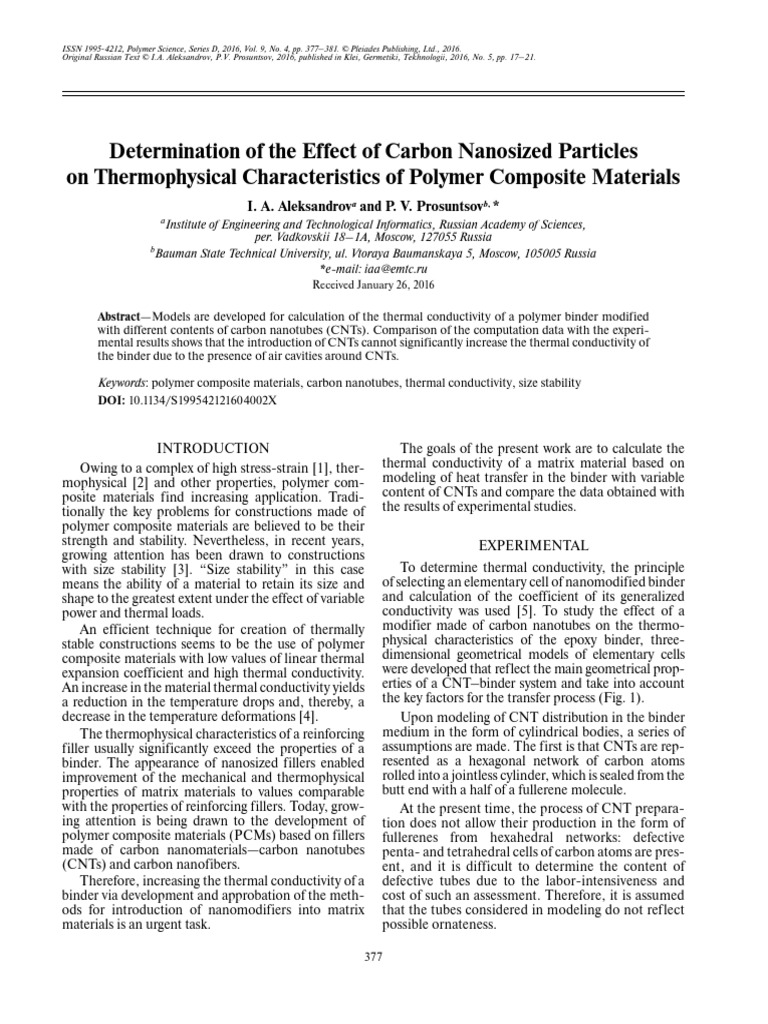 Carbon Nanotubes in Polymer Composites | PDF | Carbon Nanotube ...