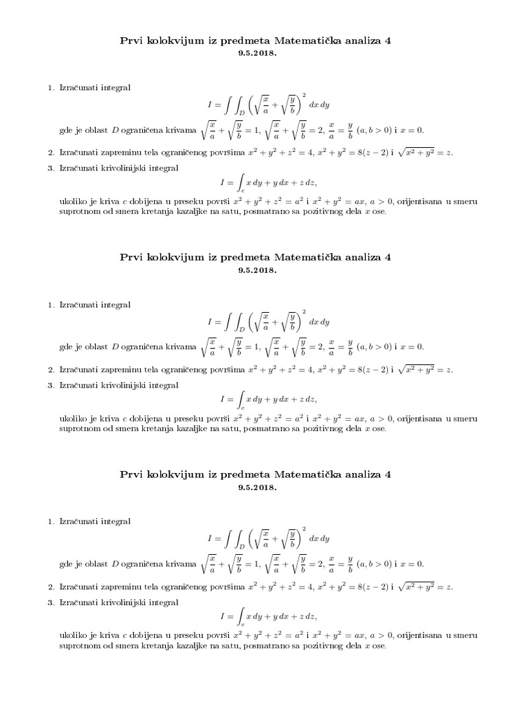 MA4 I Kol 17-18 | PDF