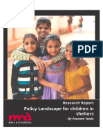 Research Report On Policy Landscape For Children in Shelters