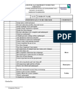 Oxygen and Fuel Gas Equipment Inspection Checklist Form