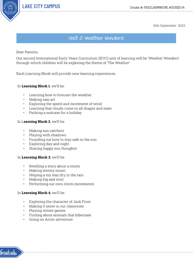 Fis circular ieyc letter weather wonders 2023 24 download free pdf