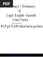 Free Glossary-Dictionary of Legal English-Spanish Court Terms-Ernesto Romero