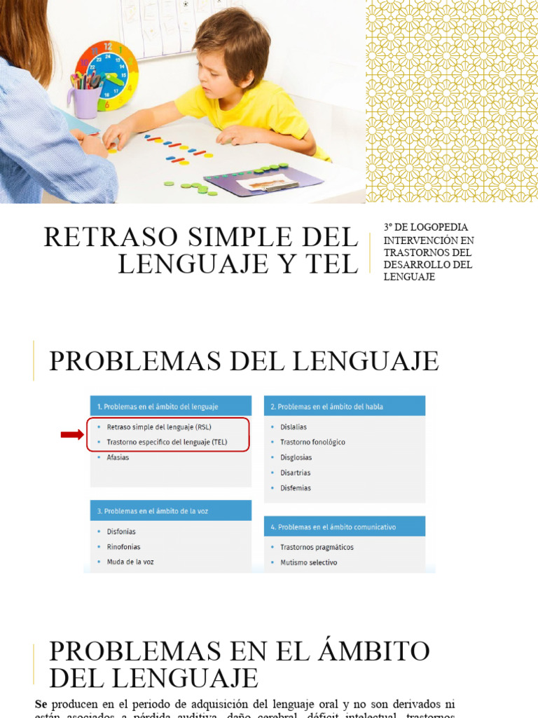 Retraso Simple del Lenguaje y TEL | PDF | Palabra | Aquisición de idioma