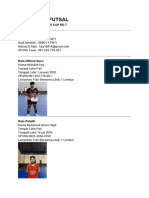 Template Data Tim Futsal SSC 2023