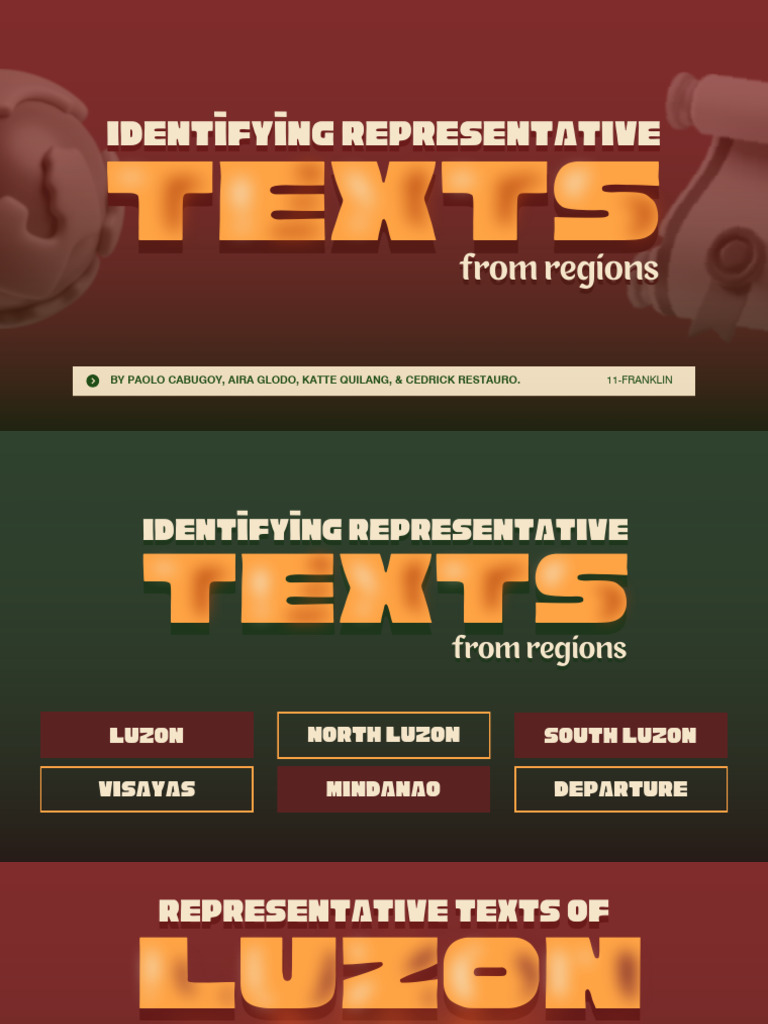 Representative Texts of The Philippines - 21st Century Literature Q1 ...