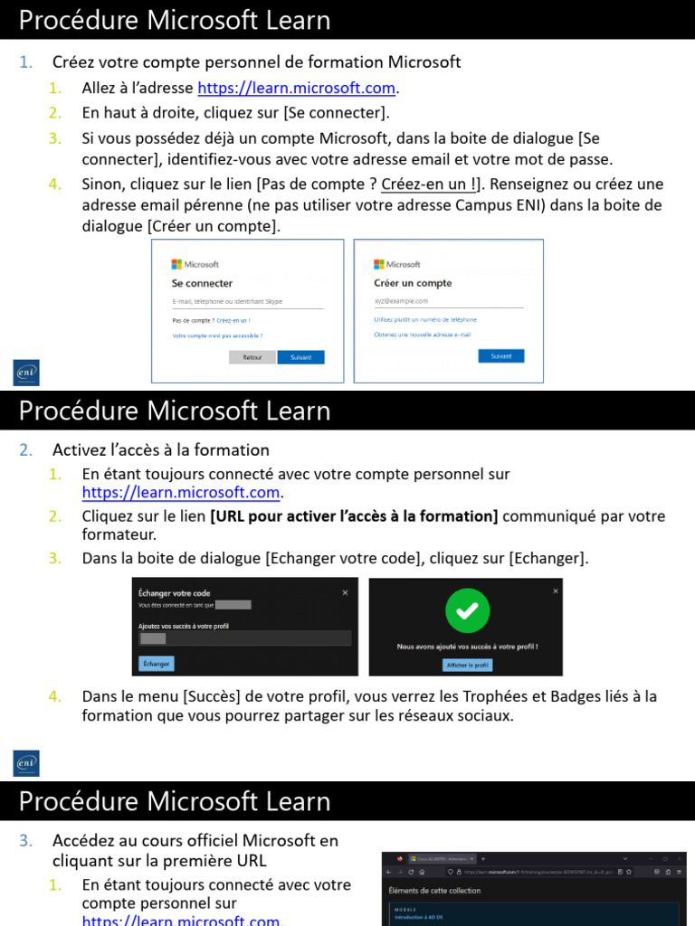 Procedure Microsoft Learn | PDF | Évolution de carrière