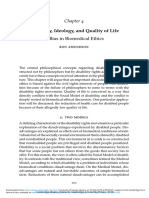 Disability Ideology and Quality of Life A Bias in Biomedical Eth