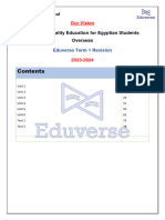 Providing Quality Education For Egyptian Students Overseas: Eduverse Term 1 Revision