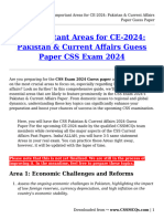 14 Important Areas For CE-2024 - Pakistan &#038 Current Affairs Paper Guess Paper