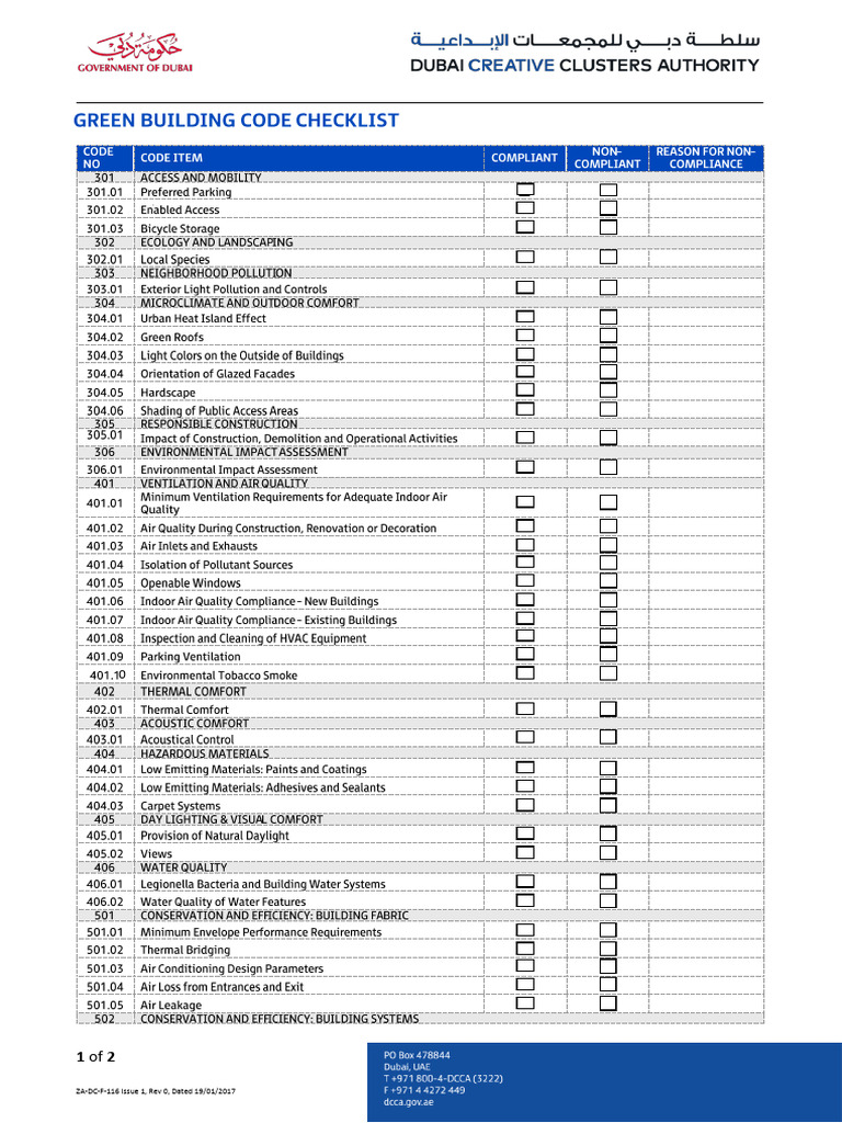 Dcca Green Building Code Checklist | PDF