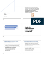 Sistemas de Gestão Da Qualidade: Controle Estatístico Do Processo Por Variáveis I