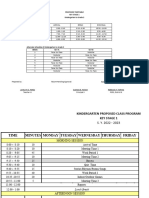 K-3 Class Program 2022 - 2023