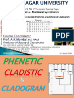 Phenetics-Cladistics and Cladogram-Prof.A.K.Mondal-BOTVU-Special Paper Lecture-2020