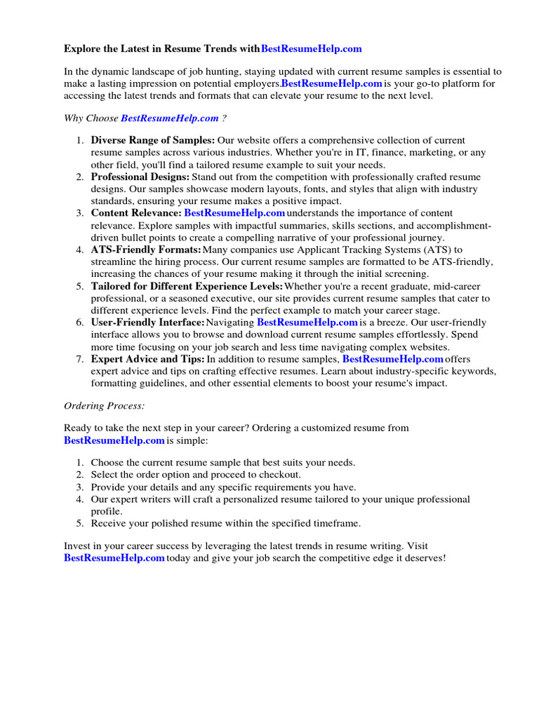 Current Resume Samples PDF - 1711280962