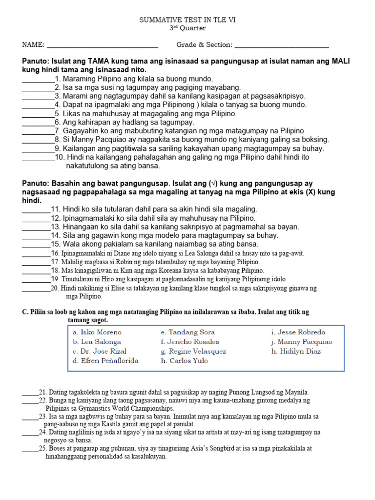 ESP Summative Week 1 | PDF