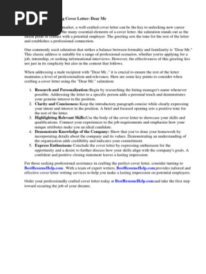 Dear Mr Ms Cover Letter