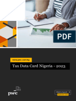 PWC - 2023 Nigeria Tax Data Card 1