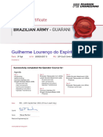 Pearson Guarani Operator Training Certificate - Guilherme