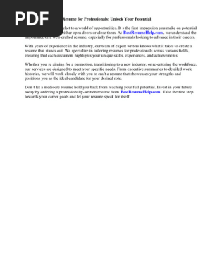 Resume for Packaging Job