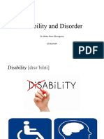 Disability and Disorder